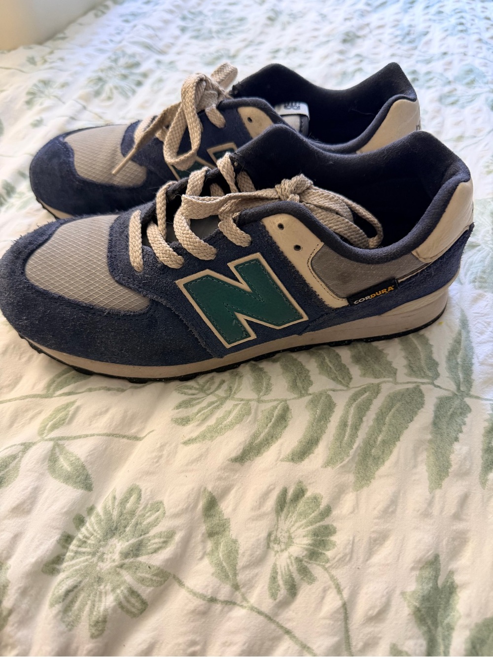 New Balance Navy, Gray & Green Casual Sneakers